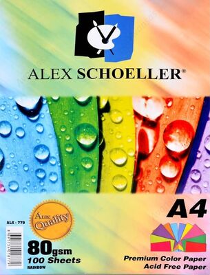 Alex Schoeller Renkli Fotokopi Kağıdı 10 Renk 100’lü Paket - 1