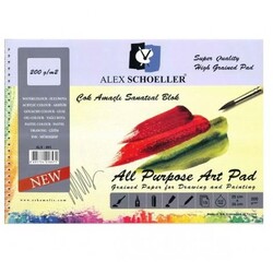 Alex Scholler Çok Amaçlı Sanatsal Çizim Defteri (25x35) 200gr.15 Sayfa - Alex Schoeller