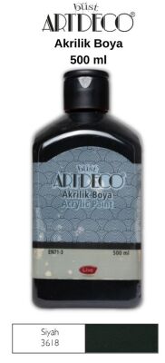 Artdeco Akrilik Boya 500 ml.Siyah - 1
