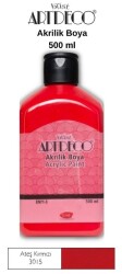 Artdeco Akrilik Boya 500 ml.Ateş Kırmızı - Artdeco