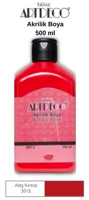 Artdeco Akrilik Boya 500 ml.Ateş Kırmızı - 1