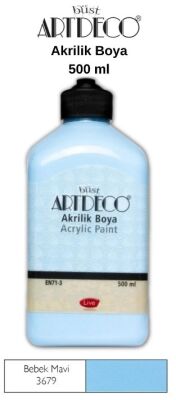 Artdeco Akrilik Boya 500 ml.Bebek Mavi - 1