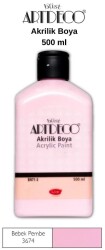 Artdeco Akrilik Boya 500 ml.Bebek Pembe - Artdeco