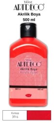 Artdeco Akrilik Boya 500 ml.Kırmızı - Artdeco