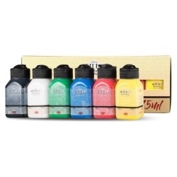 Artdeco Akrilik Boya 6x75ml Canlı Renkler - Artdeco