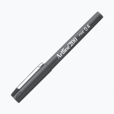 Artline 200 Fineliner 0.4 mm Çizim Kalemi Gri - 1