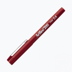 Artline 200 Fineliner 0.4 mm Çizim Kalemi Kırmızı - Artline