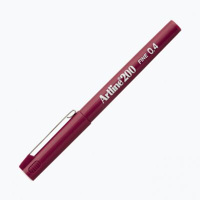 Artline 200 Fineliner 0.4 mm Çizim Kalemi Koyu Kırmızı - 1