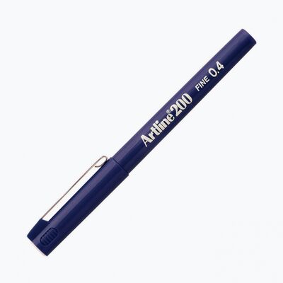 Artline 200 Fineliner 0.4 mm Çizim Kalemi Mavi - 1