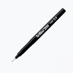 Artline 200 Fineliner 0.4 mm Çizim Kalemi Siyah - Artline