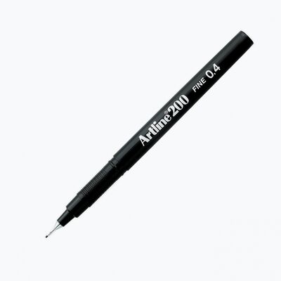 Artline 200 Fineliner 0.4 mm Çizim Kalemi Siyah - 1