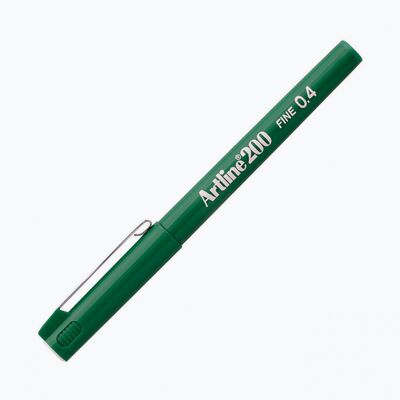 Artline 200 Fineliner 0.4 mm Çizim Kalemi Yeşil - 1