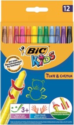 Bic - Bic Kids Çevirmeli Pastel 12 Renk