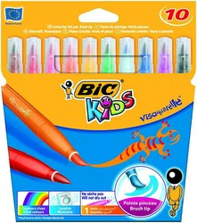 Bic Visa Fırça Uçlu Keçeli Kalem 10 Renk - Bic