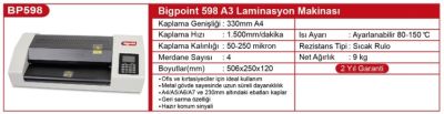Bigpoint A3 Laminasyon Makinesi - Merdaneden Isıtmalı - 2
