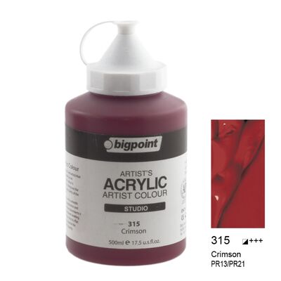 Bigpoint Akrilik Boya 500 ml Crimson 315 - 1