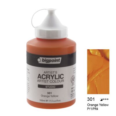 Bigpoint Akrilik Boya 500 ml Orange Yellow 301 - 1
