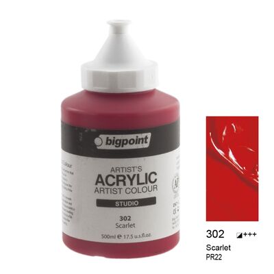 Bigpoint Akrilik Boya 500 ml Scarlet 302 - 1