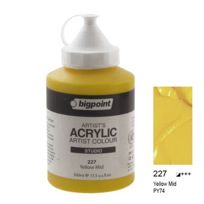 Bigpoint Akrilik Boya 500 ml Yellow Mid 227 - 1