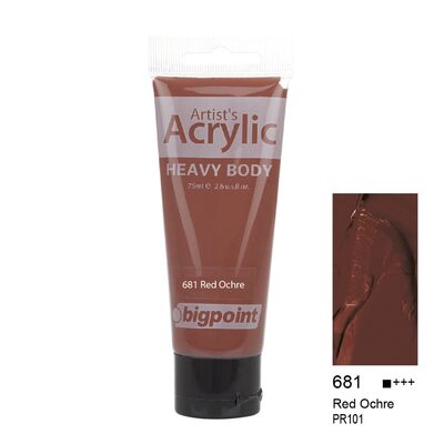 Bigpoint Akrilik Boya 75 ml Red Ochre 681 - 1