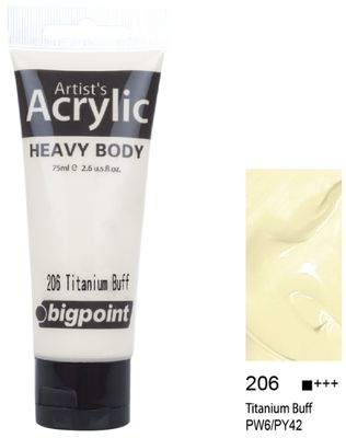 Bigpoint Akrilik Boya 75 ml Titanium Buff 206 - 1