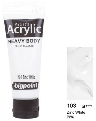 Bigpoint Akrilik Boya 75 ml Zinc White 103 - 1
