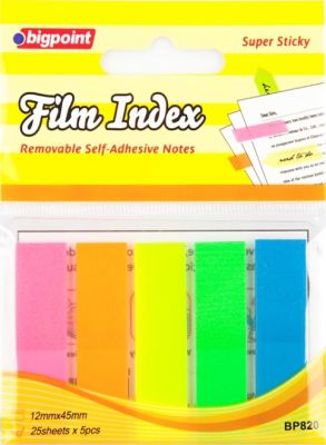 Bigpoint Film İndex 12x45mm 5 Renk x 25 Sayfa - 1