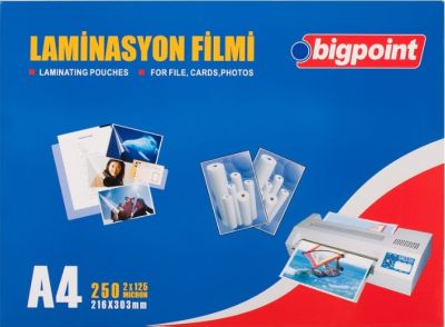 Bigpoint Laminasyon Filmi A4 125 Mikron 100 Lük - 1