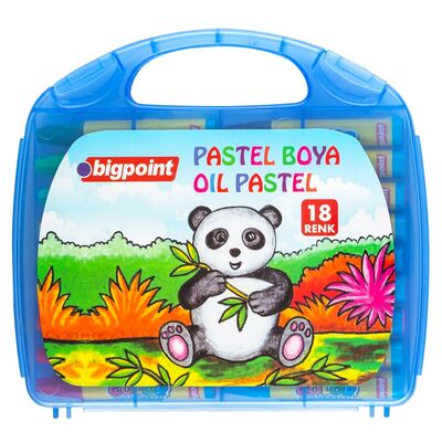 Bigpoint Pastel Boya 18 Renk - Mavi Çantalı - 1