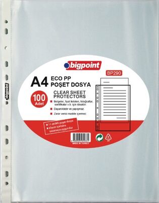 Bigpoint Poşet Dosya Eco 30 Mikron 100'lü Paket - 1