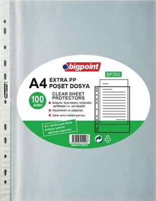Bigpoint Poşet Dosya Extra 50 Mikron 100'lü Paket - 1