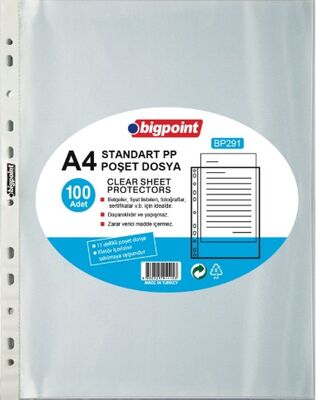 Bigpoint Poşet Dosya Standart 40 Mikron 100'lü Paket - 1