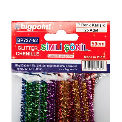Bigpoint Simli Şönil 50 cm 7 Renk / 25'li Poşet - 2