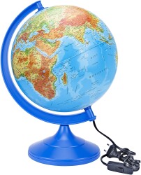 Brons BR-830 Dünya Fiziki Işıklı Küre 30cm - Brons