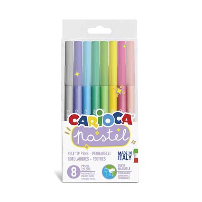 Carioca Pastel Süper Yıkanabilir 8’li Keçeli Boya Kalemi - 1