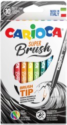 Carioca - Carioca Super Brush Fırça Uçlu Keçeli Boya Kalemi 10'lu