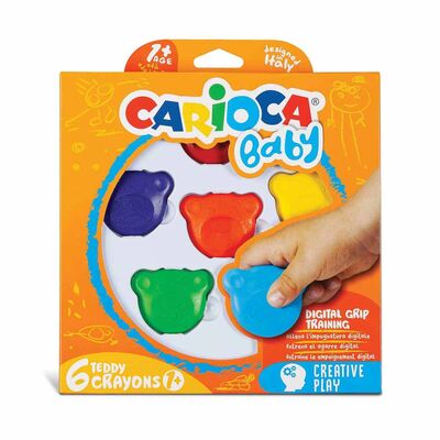 Carioca Teddy Şekilli Mum Boya 6 lı - 1