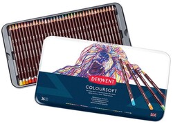 Derwent Coloursoft 36'lı Metal Kutu - Derwent