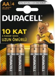 Duracell - Duracell Alkalin AA LR6/MN1500 Kalem Pil 4'lü