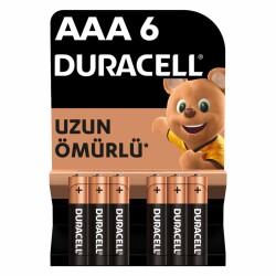 Duracell LR03/MN2400 Alkalin AAA İnce Kalem Pil 6'lı - Duracell