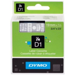 Dymo D1 Yedek Şerit 19 mm. x 7 mt. Şeffaf/Beyaz (45810) - 5 li pk. - Dymo
