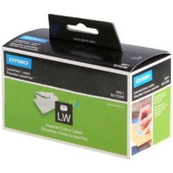 Dymo Lw Adres Etiketi Karışık Renkli 520 Etiket/Paket 89x28 mm (99011) - 6 lı pk. - Dymo