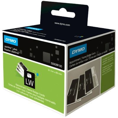 Dymo LW Yapışkansız Randevu/İsim Yaka Kart Etiketi 300 etiket/paket 51x89mm - 6 lı pk. - 1