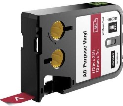 Dymo XTL Çok Amaçlı Vinil 12 mmx7 m Kırmızı/Beyaz - Dymo