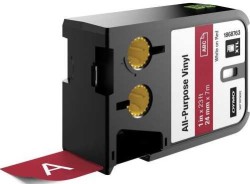 Dymo XTL Çok Amaçlı Vinil 24 mmx7 m Kırmızı/Beyaz - Dymo