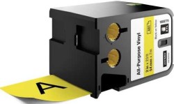 Dymo XTL Çok Amaçlı Vinil 54 mmx7 m Sarı/Siyah - Dymo