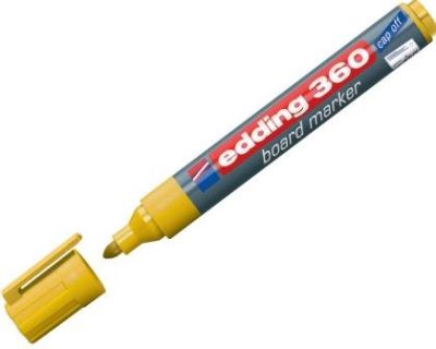 Edding 360 Beyaz Yazı Tahtası Kalemi Sarı - 1