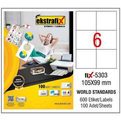 Ekstrafix Laser Etiket 105x99 mm - 1