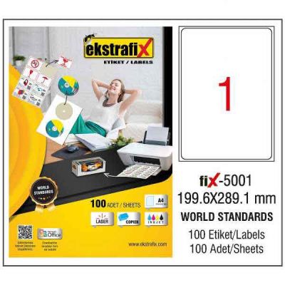 Ekstrafix Laser Etiket 199,6x289,1 mm - 1