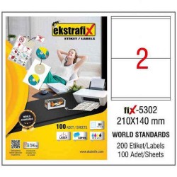 Ekstrafix Laser Etiket 210x140 mm - Ekstrafix
